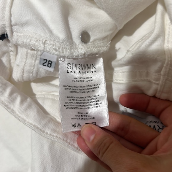 • SPRWM • Women’s Micro Flare Jeans in Earhart White Size 28 Raw Hem - Picture 5 of 5